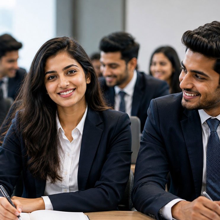 MBA students in a classroom